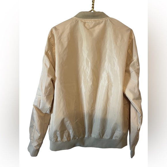 BooHoo Man jacket with elastic arm and waist cream color like new vinyl - Picture 7 of 7